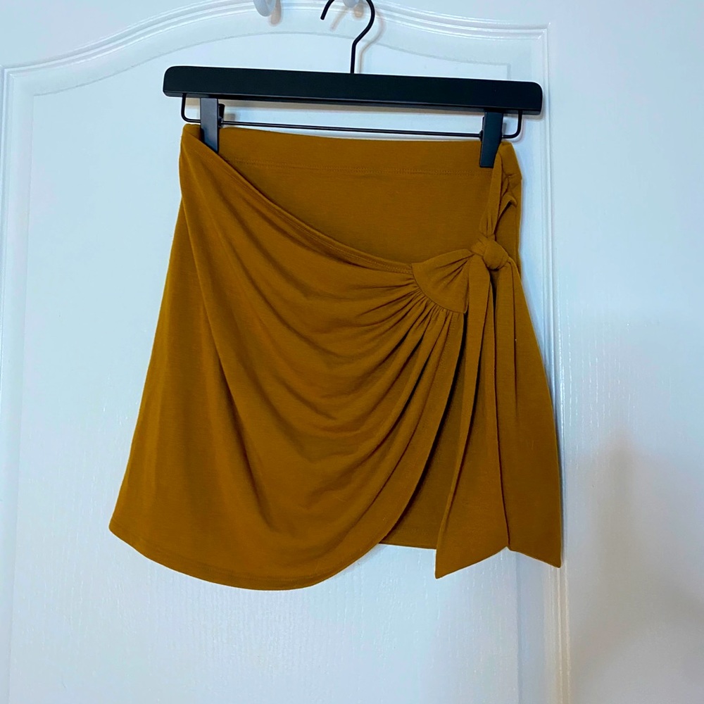SOLD-Rust orange mini skirt